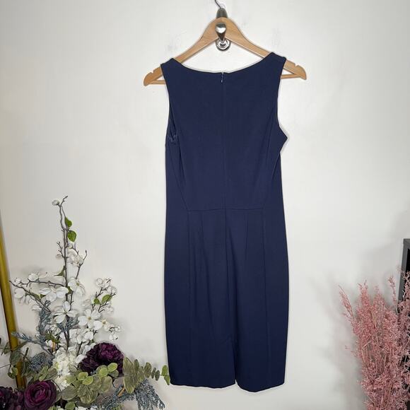 MM LAFLEUR Rachel Dress V-Neck Ponte Navy Blue {TT37} - Picture 3 of 5